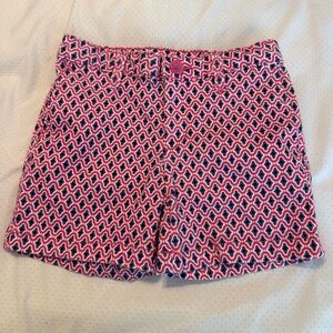 Faded Glory Geometric Pink Shorts Chinos Girls Size 8 Adjustable Waist